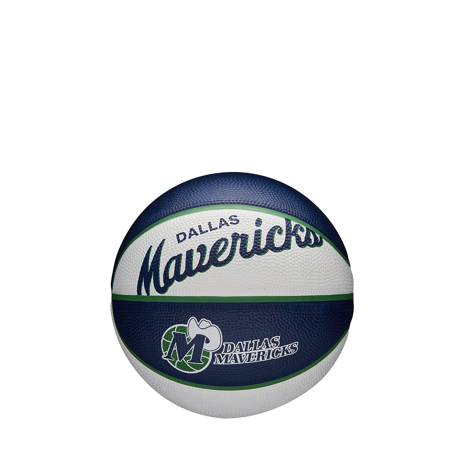 Wilson Mini-Basketball, Team Retro Model, DALLAS MAVERICKS, Outdoor, Rubber, Size: MINI