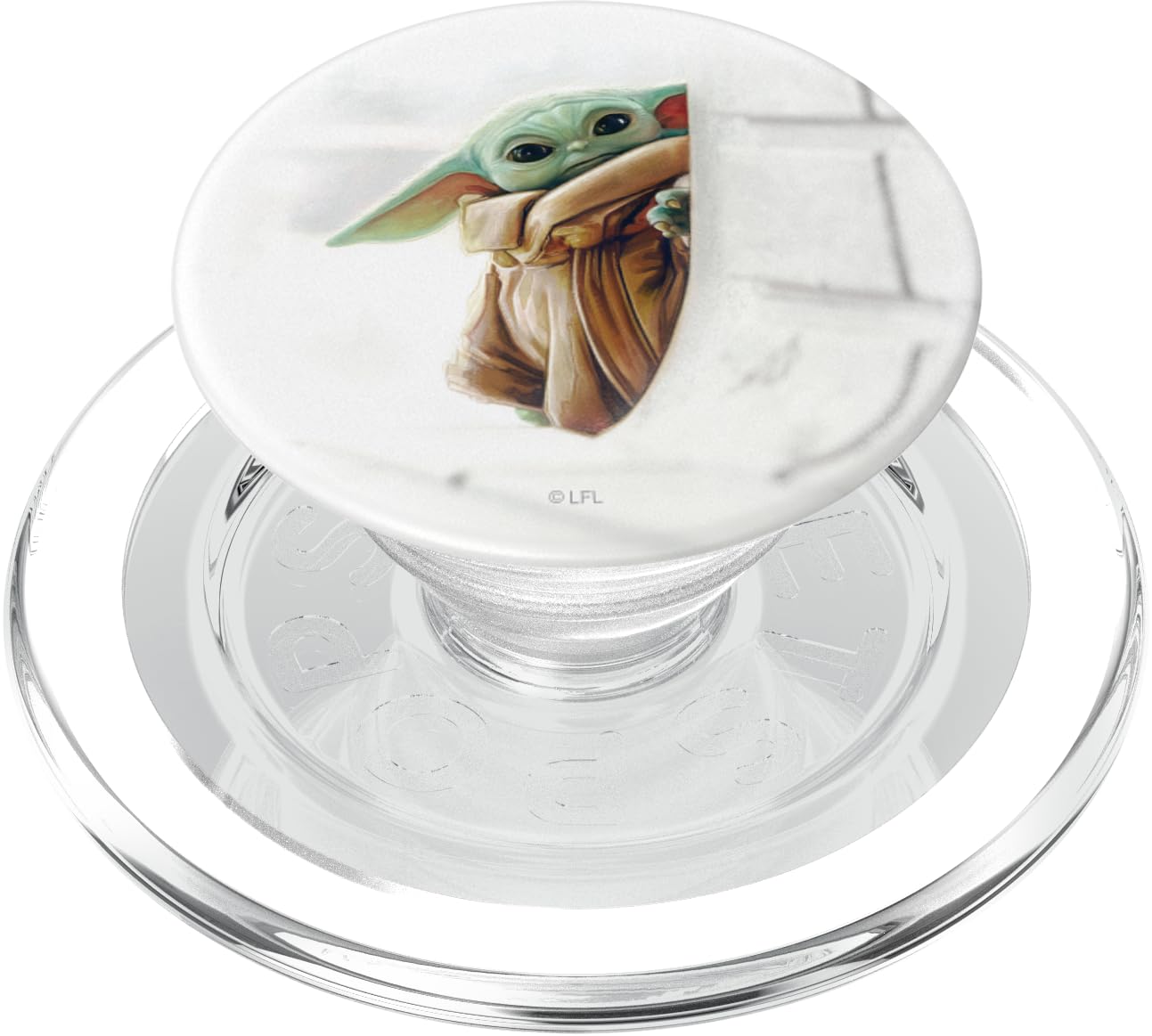 Star Wars The Mandalorian Grogu White PopSockets PopGrip for MagSafe