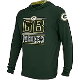 Zubaz NFL Men's Team Color Pullover Hooded Active Shirt With Outline Graphics And Camo Lines Accents