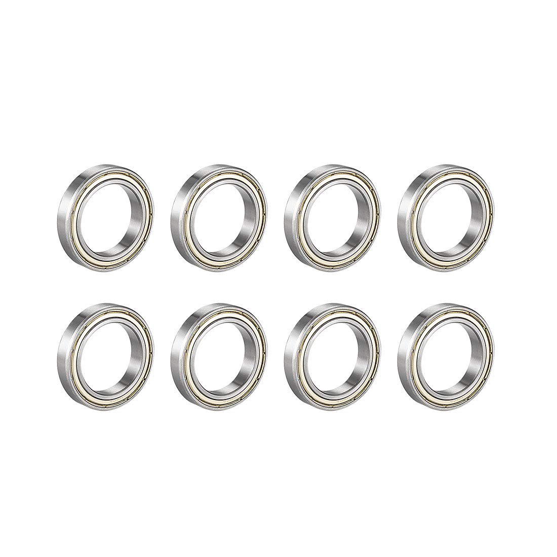 sourcing map 6805ZZ Deep Groove Ball Bearing Double Shield 6805-2Z 1080805, 25mm x 37mm x 7mm Carbon Steel Bearings (Pack of 8)