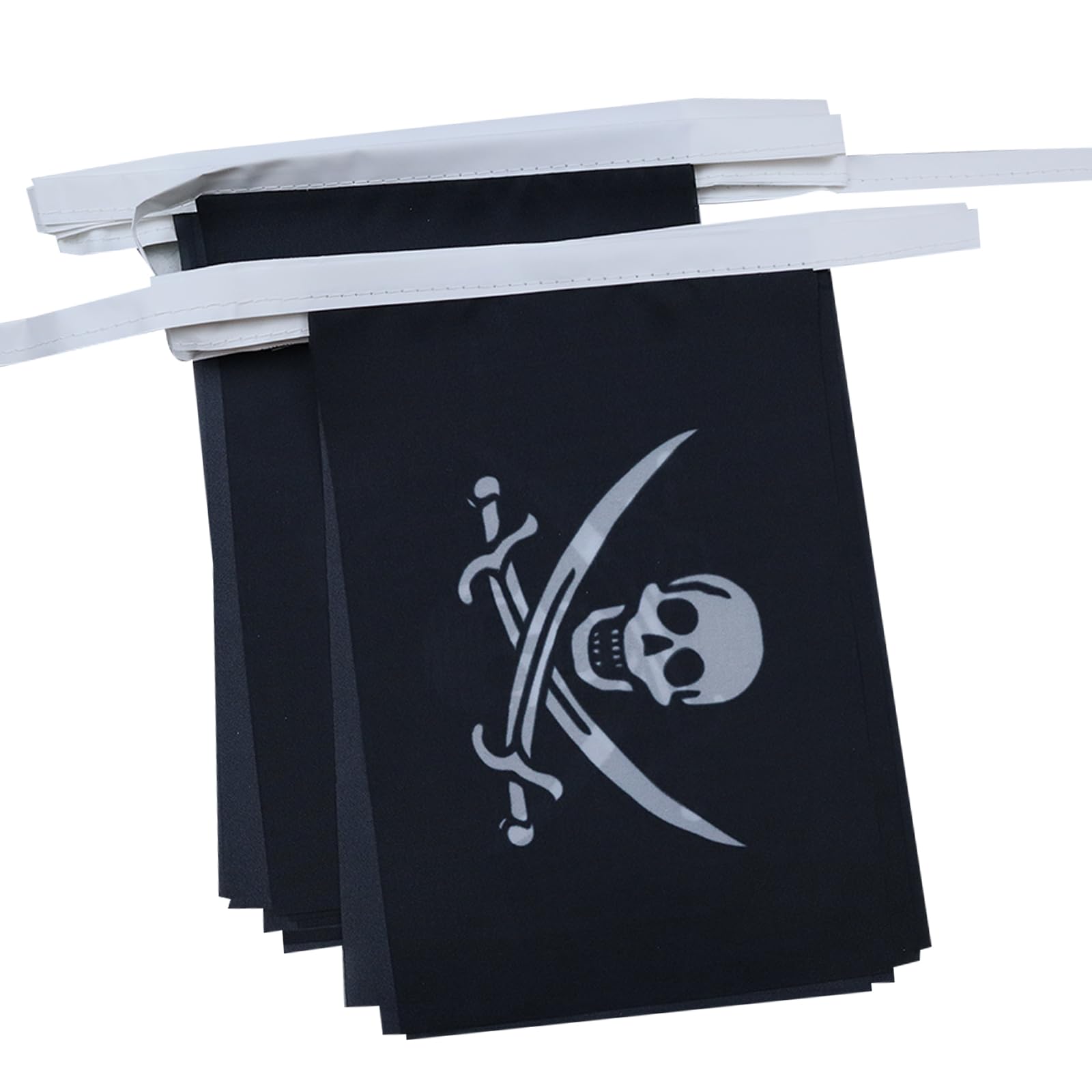 AZ FLAG Pirate Jack Rackham Bunting Flag, 20 Ft Garland 20 Small Pirates Flags 8'' x 6'', 100% Polyester String Pennant, 6 meters — image 1