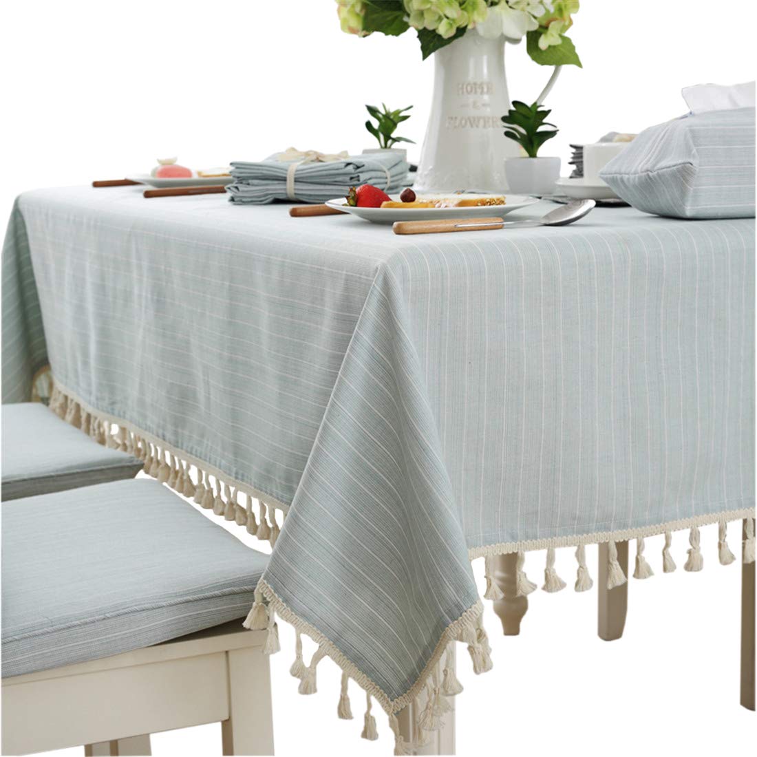 Best black stripped round plastic table cloth