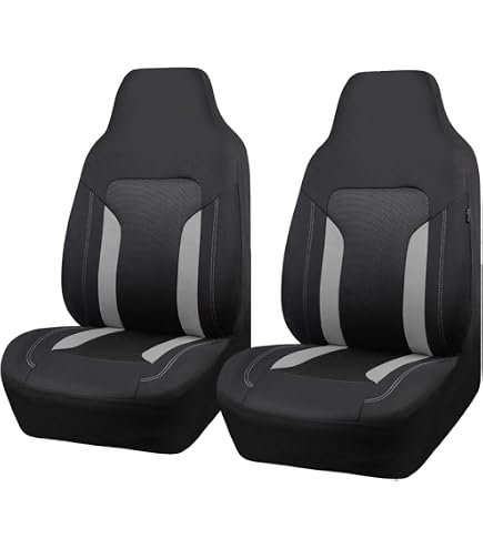 Housses De Siège Auto Imperméables - Noires Et Compatibles Airbag - Paire