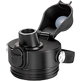 BIJISI Auto Spout Lid for YETI Rambler Bottles, Fits 18/26/36/64 oz Bottles, Chug Replacement Lid Cap with Push-Button Lid and Flexible Handle…
