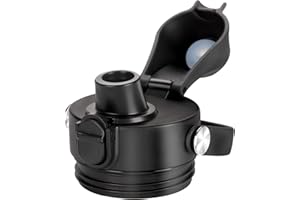 BIJISI Auto Spout Lid for YETI Rambler Bottles, Fits 18/26/36/64 oz Bottles, Chug Replacement Lid Cap with Push-Button Lid and Flexible Handle…