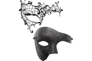 OIDEA Masquerade Mask for Couple - Roman Greek Venetian Mask Halloween Prom Party Costume Ball Mardi Gras Mask for Women Men