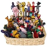Knit Finger Puppets Assortment Bag of 25 Free Worldwide Global Shipping