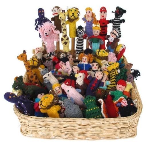 Knit Finger Puppets Assortment Bag of 25 Free Worldwide Global Shipping