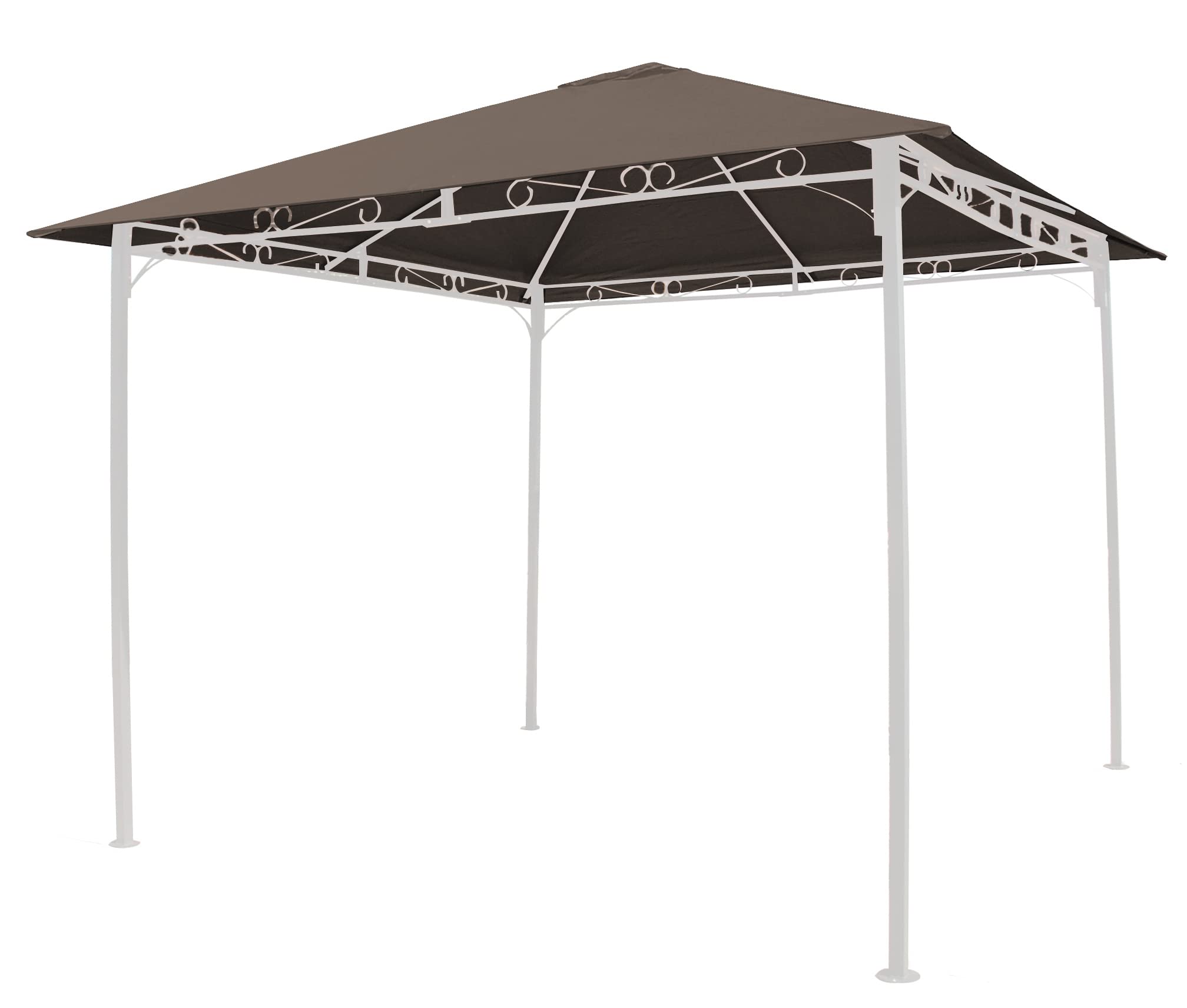 GRASEKAMP Qualität seit 1972 Universal Replacement Roof 293 x 293 cm Polyester Taupe with UV Protection, Water-Repellent