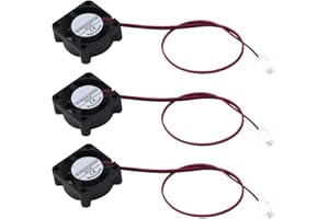 Antrader 3-Pack 12V 0.1A 2Pin 25mm x25mm x10mm DC Small Mini Brushless Cooling Fan