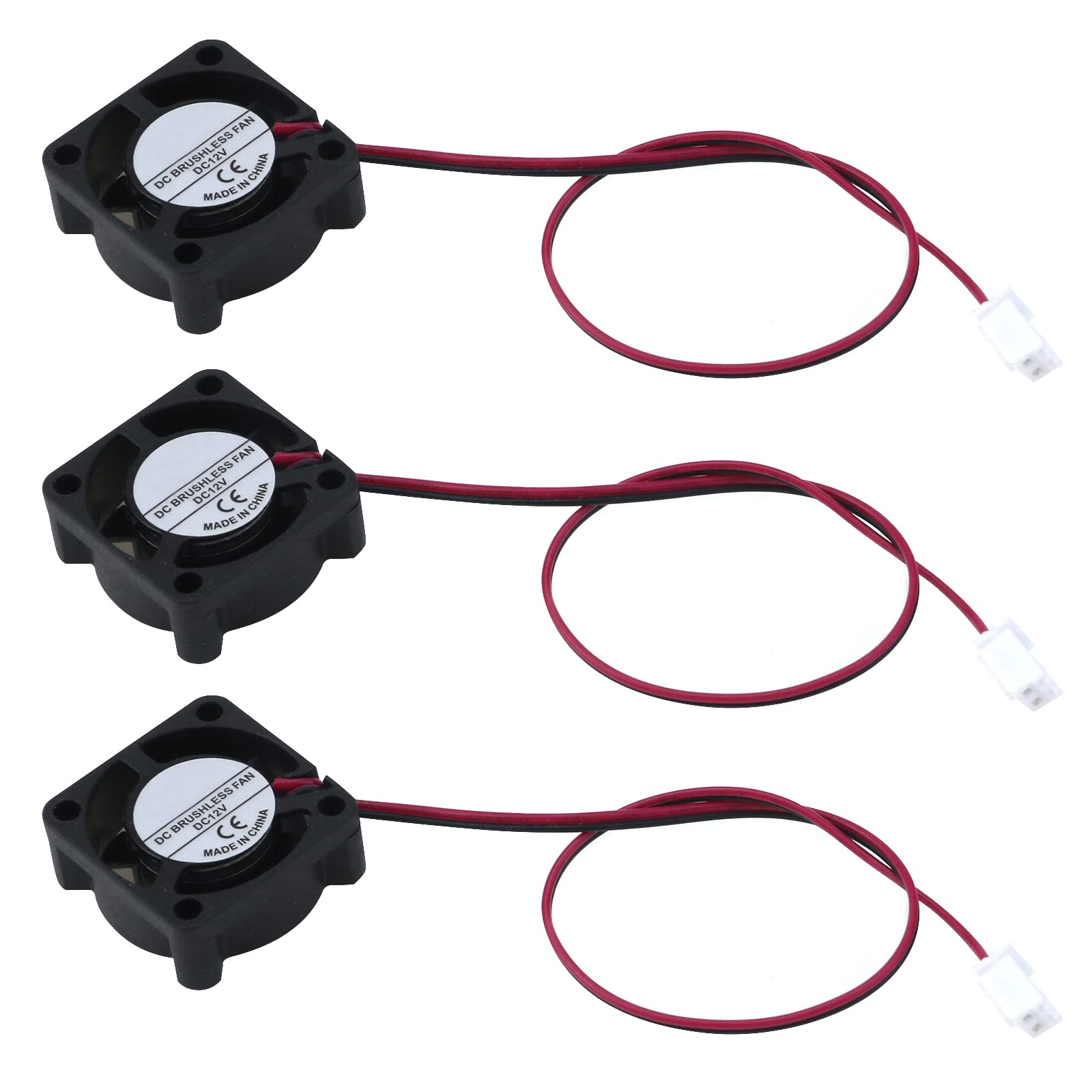Photo 1 of Antrader 12V 0.1A 2Pin 25mm x25mm x10mm DC Small Mini Brushless Cooling Fan,6Pcs Set