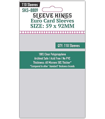DeElf 1000 ct Clear Card Sleeves 61 x 92 mm Size for Dominion Game by Panda Card Sleeves : Toys & Games