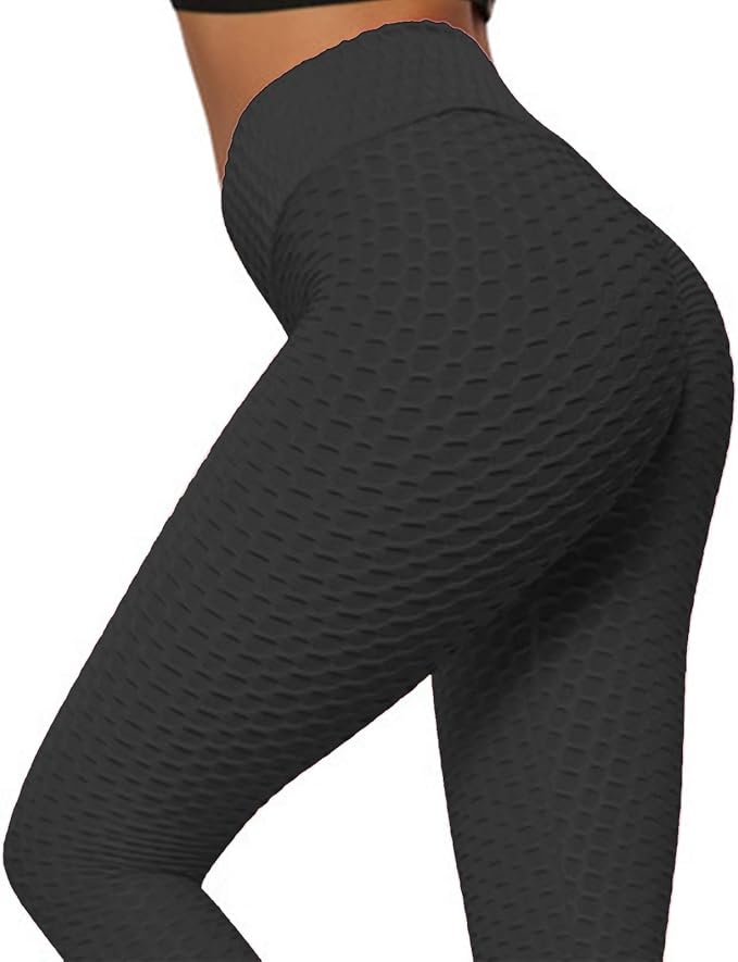 MEETYOO Womens Gym Leggings, High Waisted Yoga Pants Scrunch