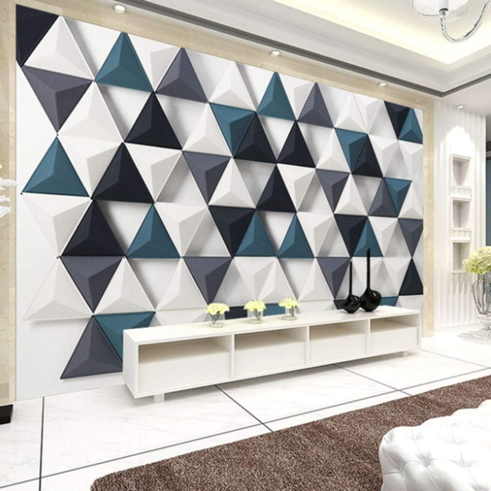 Papel tapiz 3D Diamante geométrico Sala de estar 3D Fondo de TV Pintura de pared Papel tapiz