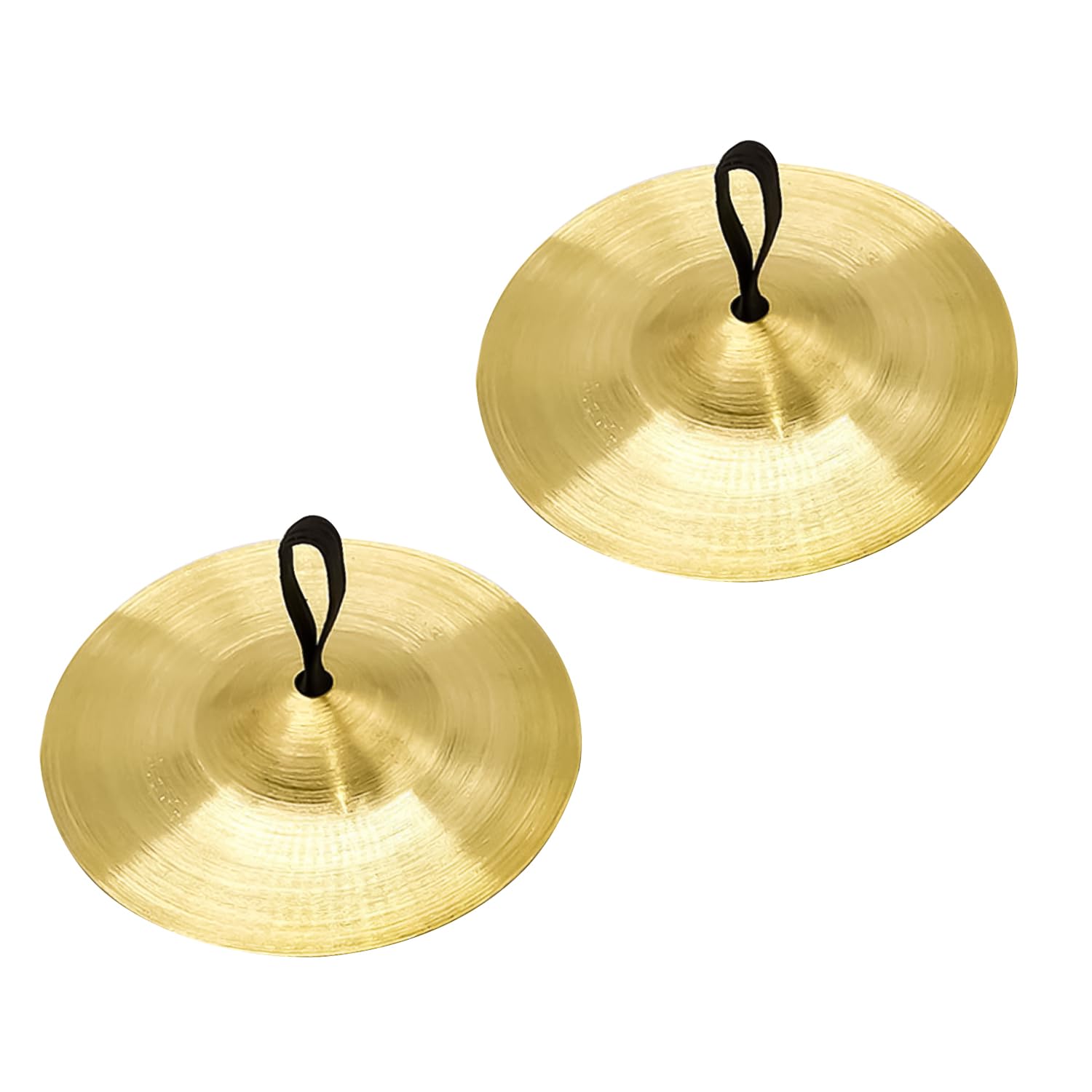 HAICN 2Pcs Finger Cymbals Gold Finger Cymbal Brass Belly Dance Finger Cymbal Musical Instrument Dancing Accessory Finger Musical Instrument for Dancer Party