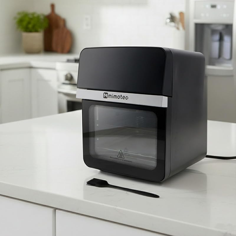 – Air Fryer Vera Touch 10L, Freidora de Aire sin Aceite, 1800W, 10 Menús Digitales, Pantalla Táctil, Función Grill, Temporizador regulable, 2 niveles, Temperatura 80-200°C, Cocina Saludable
