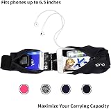Eono Water Resistant Running Belt with Adjustable Elastic Strap Black view 2