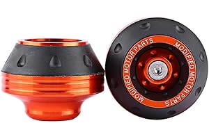 Aramox 2 Pcs Motorbike CNC Frame Sliders, Aluminum Front Fork Wheel Frame Sliders Motorbike Falling Crash Pads Protector for 