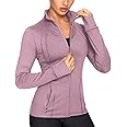 QUEENIEKE Women Athletic Jackets Cottony-Soft Full Zip Slim Fit Workout Running Jacket with Pockets