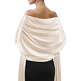 Sofier Satin Shawl Wraps for Women Evening Dresses Wedding Bridal Party Silky Scarf Formal Cover Up Bridesmaid Gifts