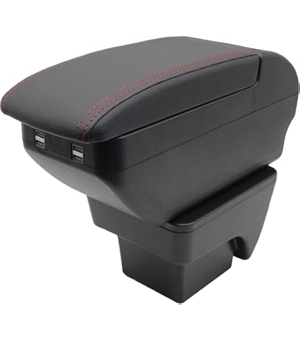 LP Trade Reposabrazos Central Ibiza 3 III 6L | Accesorio De Consola De Almacenamiento Y Reposabrazos Con Compartimento Organizador | Pieza De Repuesto Interior De Coche | Tela Negra