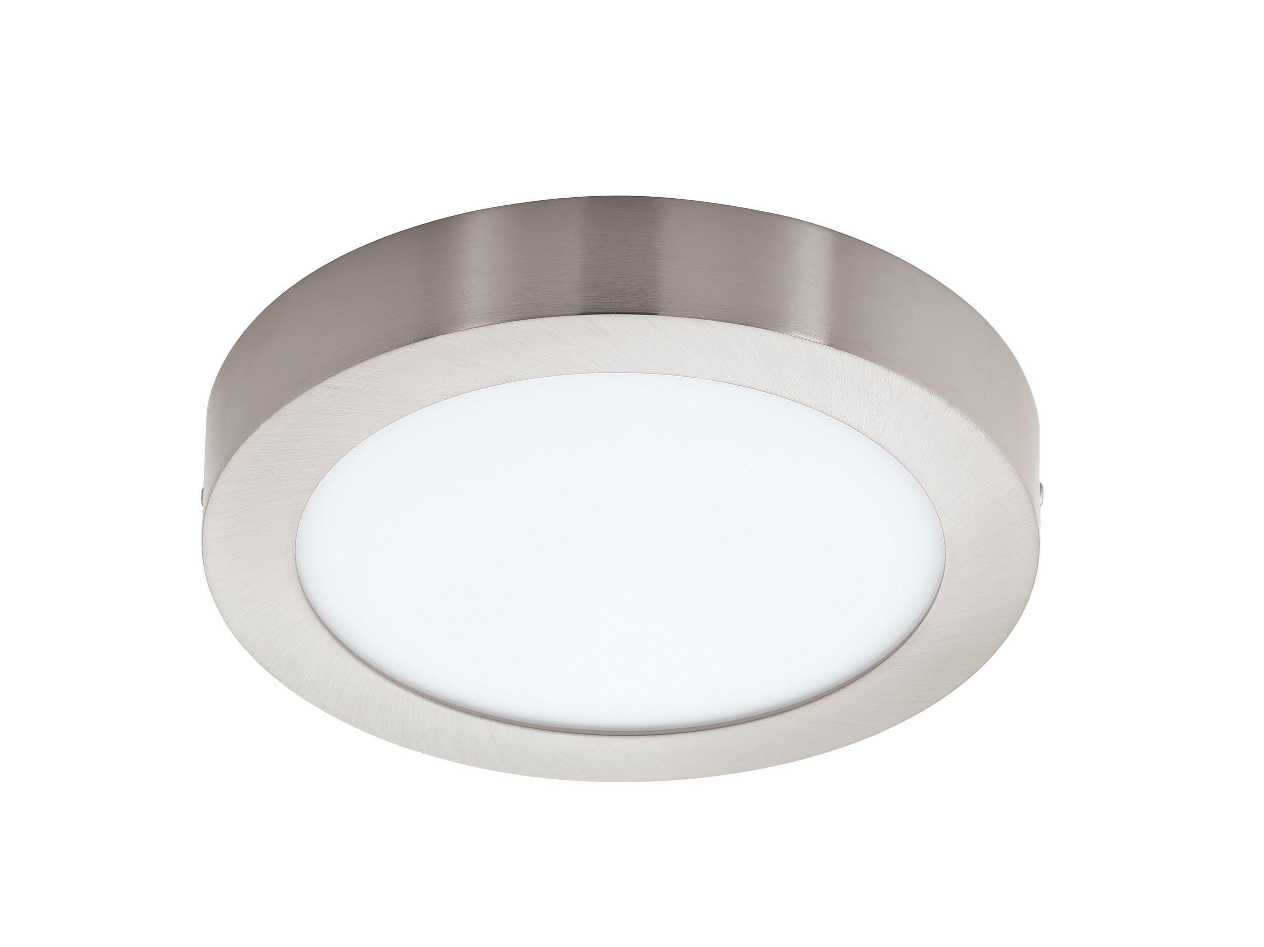Eglo Connect LED Ceiling Light Fueva-C, Smart Home Ceiling lamp, Material: Metal Casting, Plastic, Colour: matt Nickel, Ø: 30 cm, dimmable, Adjustable White Tones and Colours