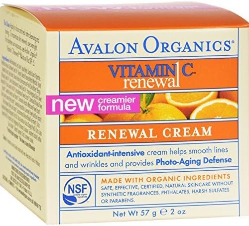 Avalon Organics Vitamin C Renewal Facial Cream 2 oz (Pack of 5)