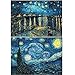 2 Packs 5D DIY Diamond Painting Set Full Drill Diamond Painting Starry Night Wall Stickers For Living Room(30X40CM/12X16inch)