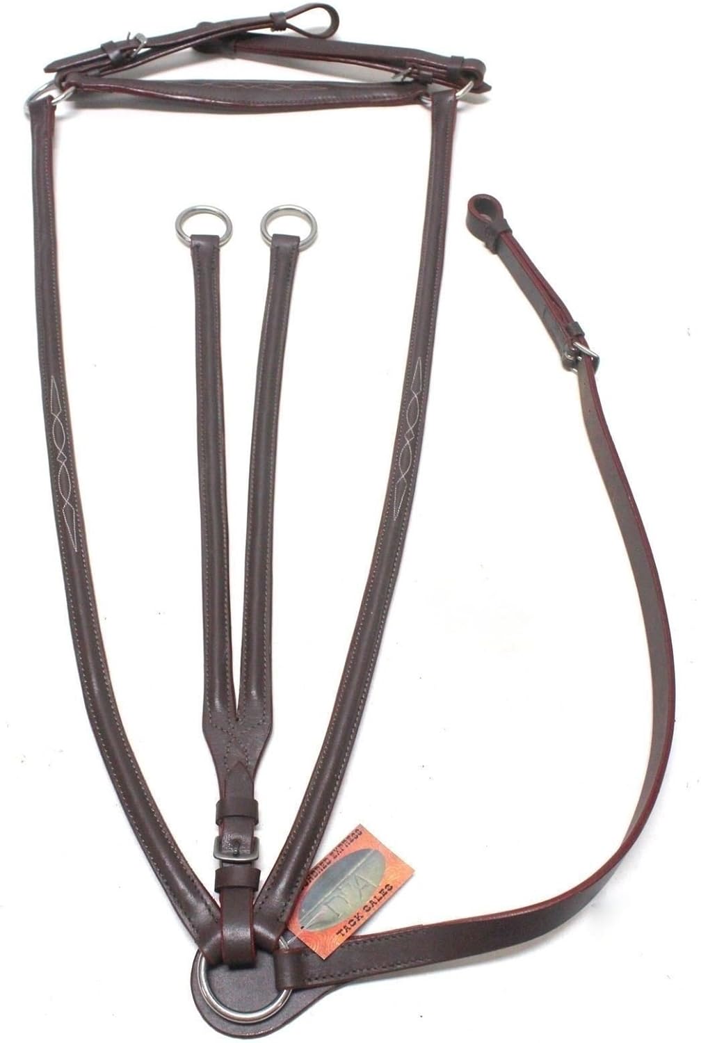 Deluxe Havanna Fancy Stitched Raised Running Martingale Breast Plate