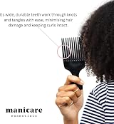 Manicare Afro Comb for Detangling & Styling - Wide Tooth Anti-Static view 4