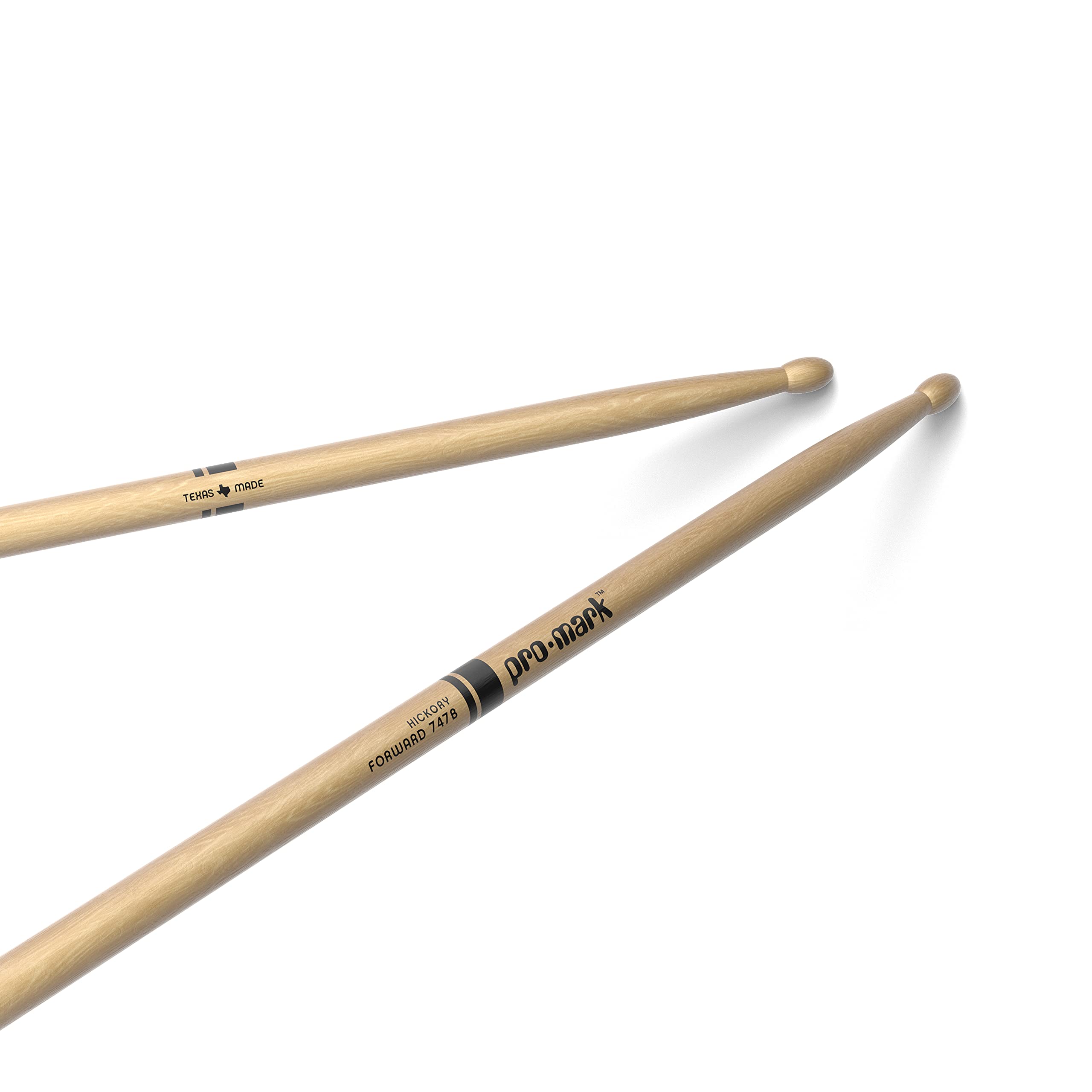 ProMark Classic Forward 747B Hickory Drumsticks, Oval Wood Tip, 1 Pair