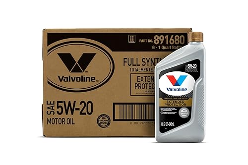 Valvoline Extended Protection Full Synthetic Motor Oil SAE 5W-20 1 QT, Case of 6
