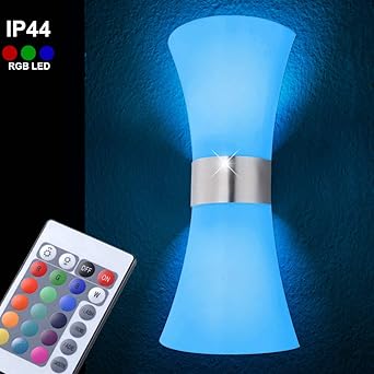 Aussen Veranda Fassaden Lampe Dimmer Fernbedienung Im Set Inkl Rgb Led Leuchtmittel Amazon De Beleuchtung