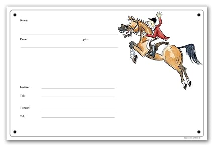 Boxenschild / Stalltafel 'Springen'