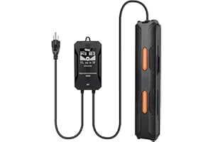 hygger Aquarium Heater, 100W/200W/300W/500W/800W Submersible Fish Tank Heater with Over-Temperature Protection and Automatic Power-Off Fish Heater with Digital Controller for Freshwater and Saltwater