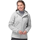 33,000ft Women's Softshell Jacket, Fleece Lined Warm Jacket Light Hooded Windproof Coat for Outdoor Hiking
