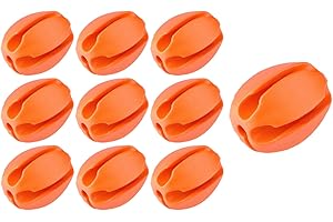 BAMBOO'S GROCERY LOKII 10Pcs Silicone Fishing Rod Holder Straps, 5 Hole Portable Fishing Rod Fixed Ball, Rubber Fishing Pole Clips Fly Fishing Accessories