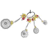 Ganz 4-Piece Measuring Spoon Set with Color, Ladybugs Silver