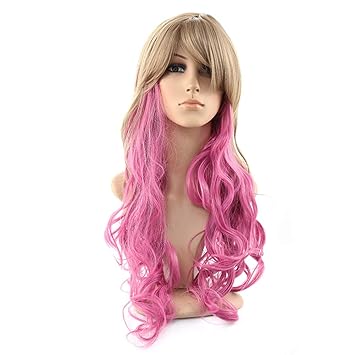 Newness Long Wavy Synthetic Wig With Amazon Com