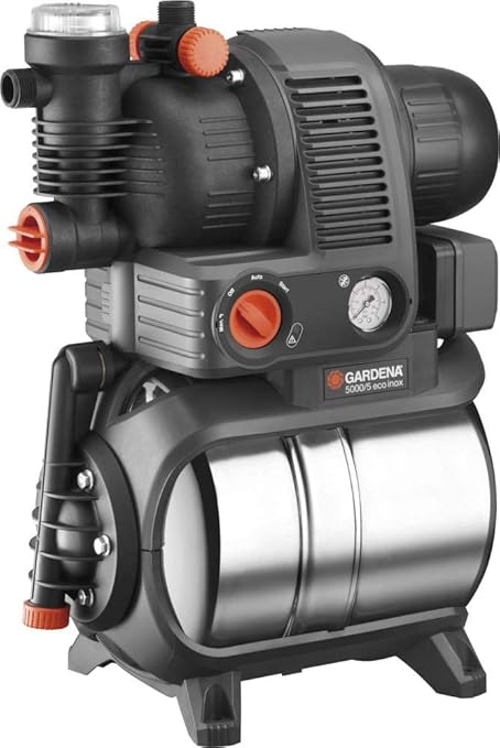 Gardena 01756-61 Hauswasserwerk 5000/5 eco inox, 1200 W, türkis, schwarz, Orange