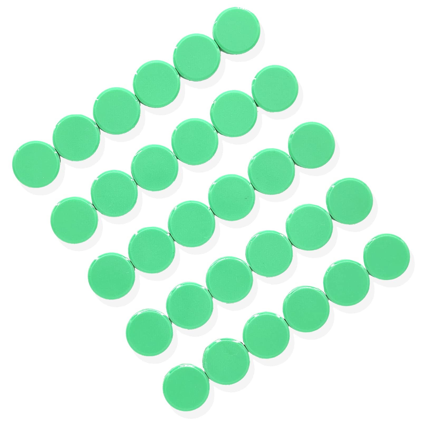 ZDZBLX Fridge Magnets, 30 Pack Strong Small Round Magnets for Whiteboard & Fridge, Colourful Craft Magnets for Home School & Office, Cute Mini Magnetic Dots for Refrigerator Noticeboard - Green Magnet