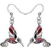 Alloy Cute Hummingbird Earrings Enamel Bird Charms Summer Jewelry for Women Fashion Hummingbird Gifts