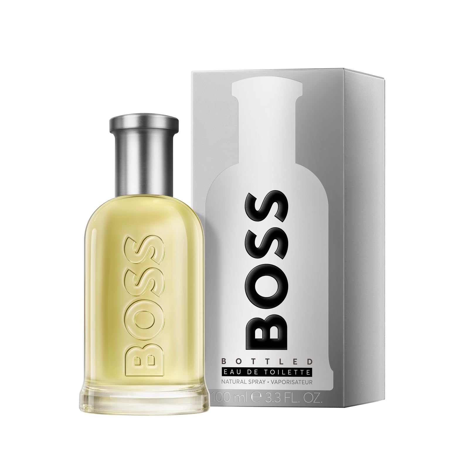 Hugo Boss Bottled Eau de Toilette – Woody Men's Cologne – With Notes of Apple, Cinnamon & Wood – Long Lasting Fragrance