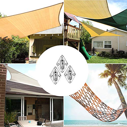 Xinlie Augplatten für Sonnensegel Runde Augenplatte Pad Edelstahl Sonnenschutz Befestigung Segel Montage Edelstahl… – Bild 8