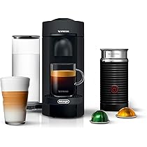 Nespresso Vertuo Plus & AEROCCINO3 ブラック Nespresso by De'Longhi Matte Black VertuoPlus Coffee and