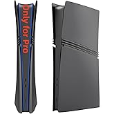 Digital Edition Cover Plates for New PS5 Pro Console, Shell Panels Compatible with New PlayStation 5 Pro Accessories Protective Replacement Faceplate (Black)