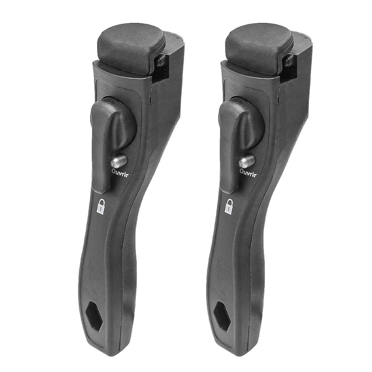 Alnicov 2 Pcs Removable Pot Handle, Universal Bakelite Pot Handle, Frying Pan Handle, Replacement for Kitchen Cookware (Black)