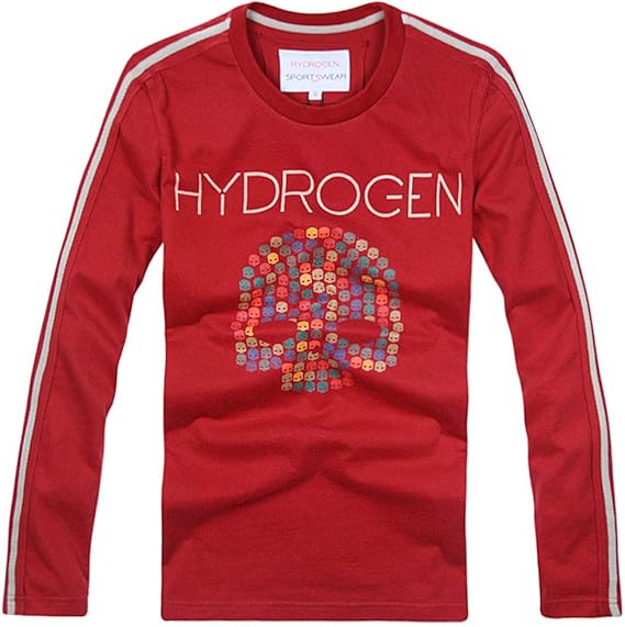 Amazon ハイドロゲン Hydrogen メンズ 長袖 Tシャツ ブランド ドクロ スカル カジュアル ロンt ワンポイント 並行輸入品 Tシャツ カットソー 通販