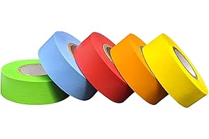 BARTOVATION Science Lab Labeling Tape Variety Pack, 500 Inches Long x 3/4 Inch Width, 1 Inch Diameter Core [5 Rolls of Assorted Colors] for Color Coding and Marking