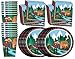 Lumberjack Birthday Party Supplies Set Plates Napkins Cups Tableware Kit for 16